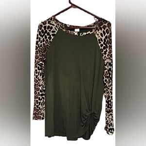 Leopard Print Long Sleeve Shirt